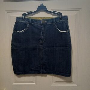 Wesport Embroidered Denim Skirt